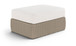 Seacrest - Olefin Water Resistant Fabric And Wicker Outdoor Patio Ottoman/Coffee Table