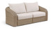 Seacrest - Olefin Water Resistant Fabric And Wicker 2 Piece Outdoor Patio Modular Loveseat