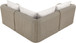 Seacrest - Olefin Water Resistant Fabric And Wicker 3 Piece Outdoor Patio Modular Sectional