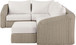 Seacrest - 123.25" Olefin Water Resistant And Wicker 5 Piece Outdoor Patio Modular Sectional