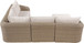 Seacrest - Olefin Water Resistant Fabric And Wicker 5 Piece Outdoor Patio Modular Sectional