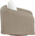 Seacrest - Olefin Water Resistant Fabric And Wicker Outdoor Patio Swivel Chair