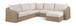 Seacrest - Olefin Water Resistant Fabric And Wicker 6 Piece Outdoor Patio Modular Sectional