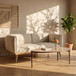 Gild - Aluminum Base And Genuine Marble Top Table