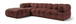 Orin - Velvet 4 Piece Modular Sectional With Chaise