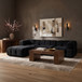 Orin - Velvet 4 Piece Modular Sectional With Chaise