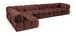 Orin - Velvet 5 Piece Modular Sectional