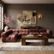 Orin - Velvet 5 Piece Modular Sectional