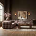 Orin - Velvet 5 Piece Modular Corner Sectional
