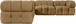 Orin - Velvet 5 Piece Modular Corner Sectional