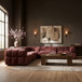 Orin - Velvet 5 Piece Modular Corner Sectional