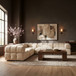 Orin - Velvet 5 Piece Modular Corner Sectional