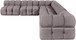 Orin - Velvet 6 Piece Modular L-Shaped Sectional