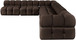 Orin - Velvet 6 Piece Modular L-Shaped Sectional