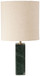 Vellum - Genuine Marble Base And Linen Textured Fabric Shade Table Lamp
