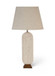 Solis - Genuine Marble And Mango Wood Base With Linen Textured Fabric Shade Table Lamp
