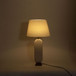 Solis - Genuine Marble And Mango Wood Base With Linen Textured Fabric Shade Table Lamp