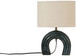 Lithos - Genuine Marble Base And Linen Textured Fabric Shade Table Lamp