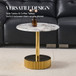 End Table For Living Rooms - Gold / White
