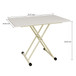Adjustable Standing Table, Indoor & Outdoor Use, Portable With Adjustable Height - Off White / White