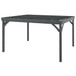 Patio Grape Vine Gazebo Outdoor Pergola With Open Roof For Climbing Plants - Gray