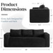 Cloud Loveseat Sofa Couch, Compressed - Black