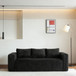 Cloud Loveseat Sofa Couch, Compressed - Black