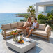 Outdoor Patio Sectional Sofa Set - Oak