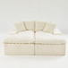 Double Chaise Lounge With Full Compressed Sponge