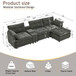 Oversized Modular Sectional Sofa With Multi Functional Console
