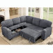 L-Shaped Sofa With Pull Out Sofa Bed With USB
