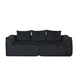 Minimalist 3 Seater Sofa With Curved Lines And Gently Sloped Backrest