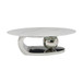 Oval Coffee Table With Geometric Precision
