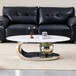 Oval Coffee Table With Geometric Precision