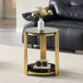 Round Table With Double Layer Storage