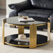 Round Table With Double Layer Storage