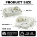 Curved Convertible Sofa, 2 In 1 Fold Out Bed With Pull Out Base And Deep Seat