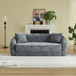 Curved Convertible Sofa, 2 In 1 Fold Out Bed With Pull Out Base And Deep Seat