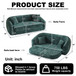 Curved Convertible Sofa, 2 In 1 Fold Out Bed With Pull Out Base And Deep Seat