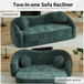 Curved Convertible Sofa, 2 In 1 Frameless Folding Sofa Bed With Pull Out Base And Deep Seat