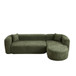 L - Shape Boneless Cloud Couch With 2 Throw Pillows For Living Room