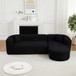 L - Shape Boneless Cloud Couch With 2 Throw Pillows For Living Room