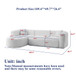 L - Shape Boneless Cloud Couch With 2 Throw Pillows For Living Room