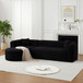L - Shape Boneless Cloud Couch With 2 Throw Pillows For Living Room