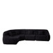 Luxury Curved Corner Sectional Sofa With 4 Pillows
