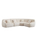 Luxury Curved Corner Sectional Sofa With 4 Pillows