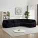 Luxury Curved Corner Sectional Sofa With 4 Pillows