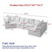L - Shaped Modular Sofa With Deep Seat And 11 Pillows