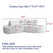 V - Shaped Modular Sofa Set With 3 Pillow