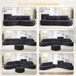 V - Shaped Modular Sofa Set With 3 Pillow